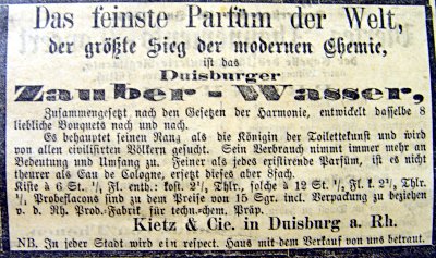 Anzeige im Solinger Kreis-Intelligenzblatt anno 1873