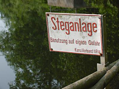 Foto: Schild Steganlage