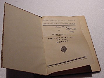 Buch: Franz Hendrichs, Die Schleifkotten an der Wupper