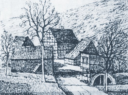 Zeichnung Bertramsmühle um 1918