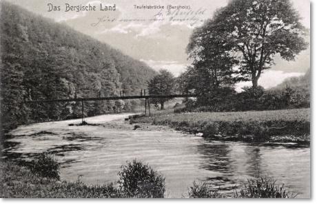 Postkarte: Das Bergische Land: Teufelsbrücke (Burgholz)