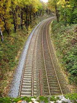 Foto: Blick auf die Gleise Richtung Mngsten