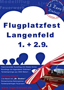 Foto: Plakat - Flugplatzfest Langenfeld - 1. und 2. September 2007